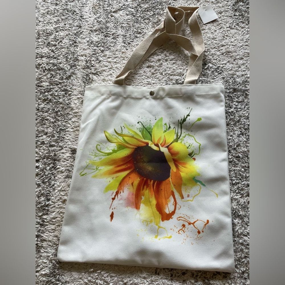 Sunflower Canvas Tote Bag